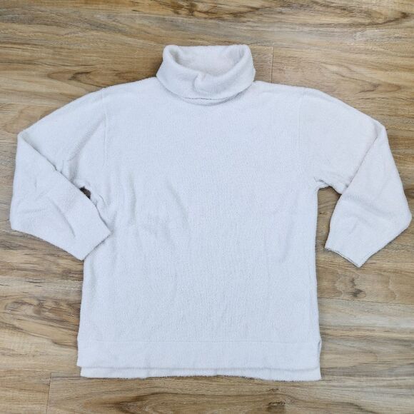 💜Southern Shirt Company Ivory Cloud Luxe Turtleneck Sweater Medium - Picture 1 of 8